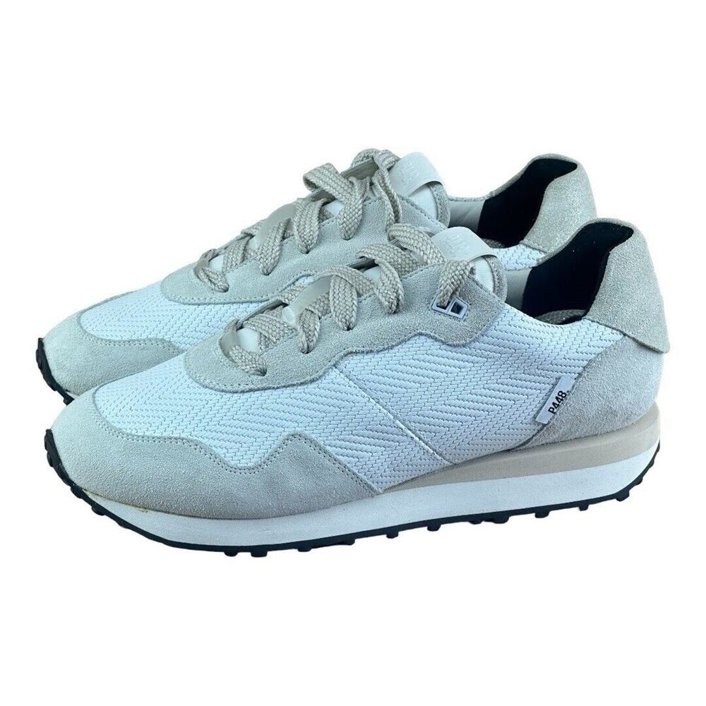 P448 You Can Surf Later Leather Sneakers Shoe Unisex Size Men 9.5-10